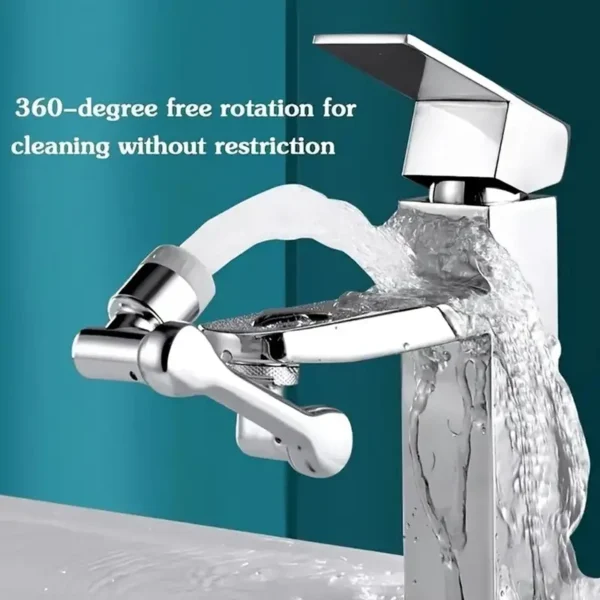 360° Rotación Grifo Extensor - 1080° Giratorio Multifunción Adaptador de Boquilla, ABS Duradero, Sin Electricidad o Batería Necesaria, Accesorio de Filtro de Agua para Lavabo de Baño - Imagen 4