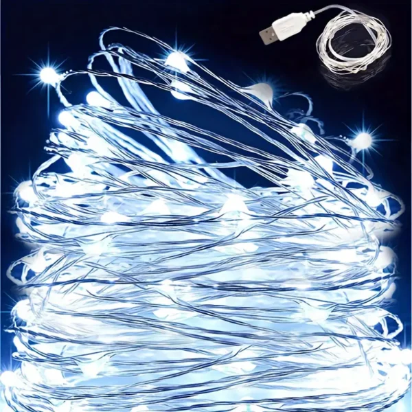 1pack Luces LED Mini, Para Boda Dormitorio, Fiesta, Vacaciones, Tapiz, Patio Trasero... - Imagen 5