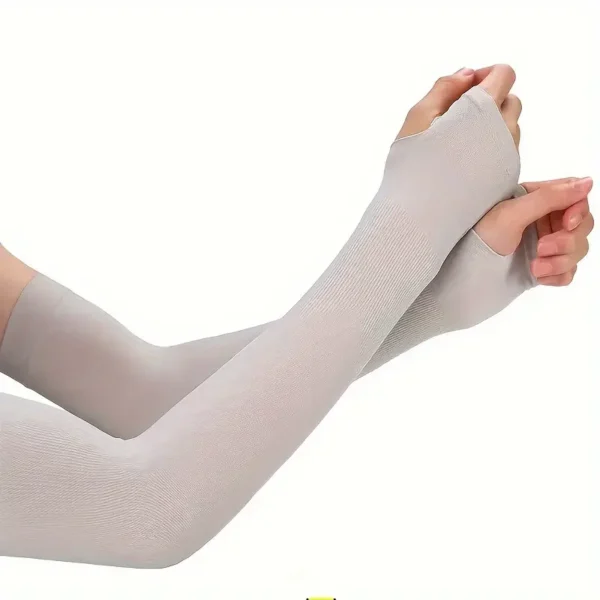 Mangas de brazo de alta elasticidad, cubiertas de enfriamiento de protección UV unisex, SPF 50+ para ciclismo, golf, running, conducción, ajuste elástico - Imagen 2